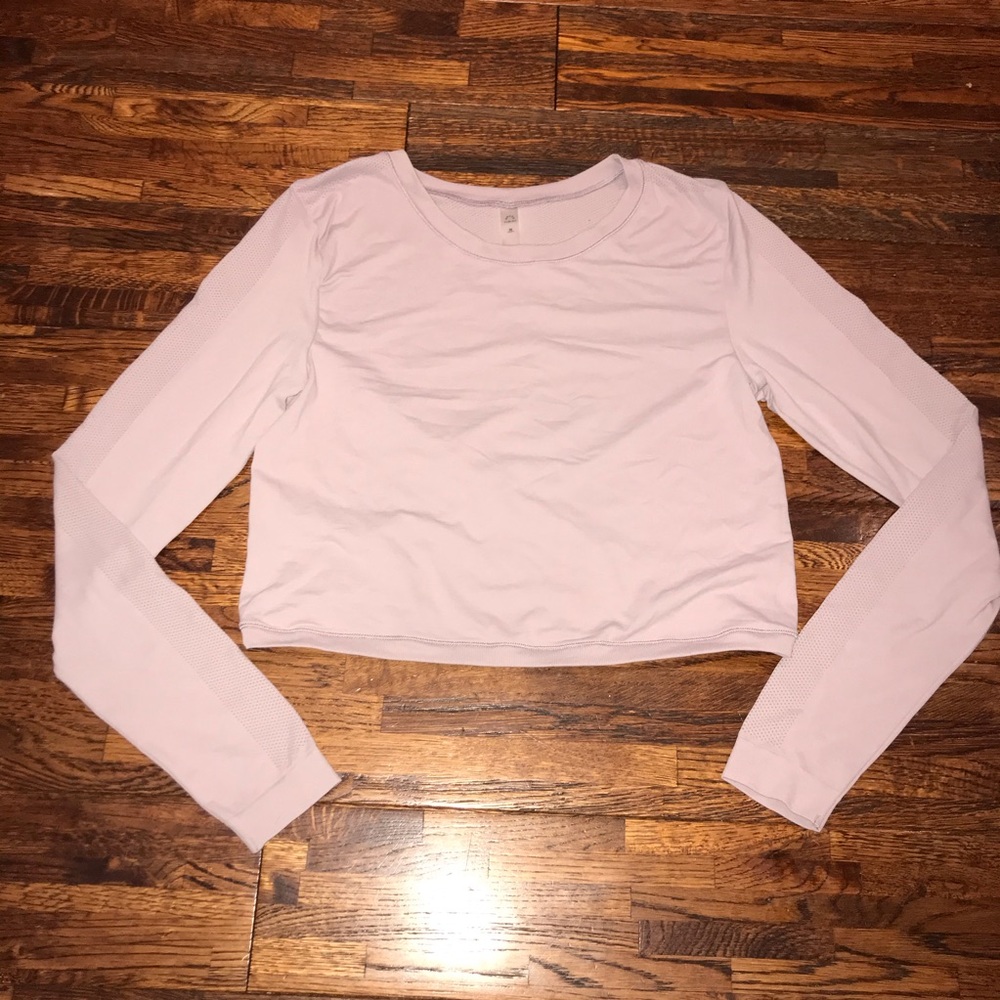 SOLD Varley long sleeve, cross back, crop top